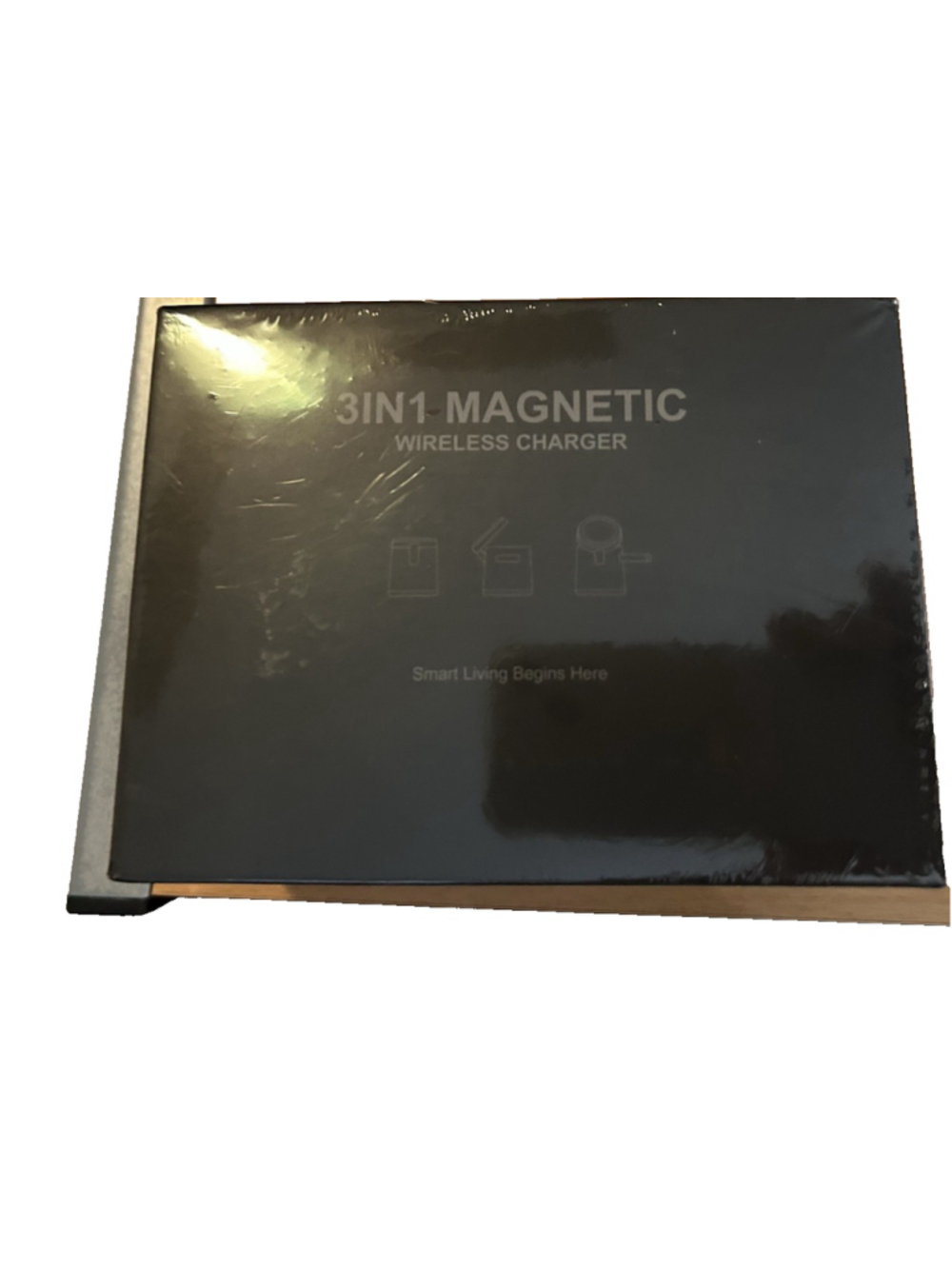 Charger 3 in 1 Magentic Wireless Black Model S7 Watch, Phone, AirPods